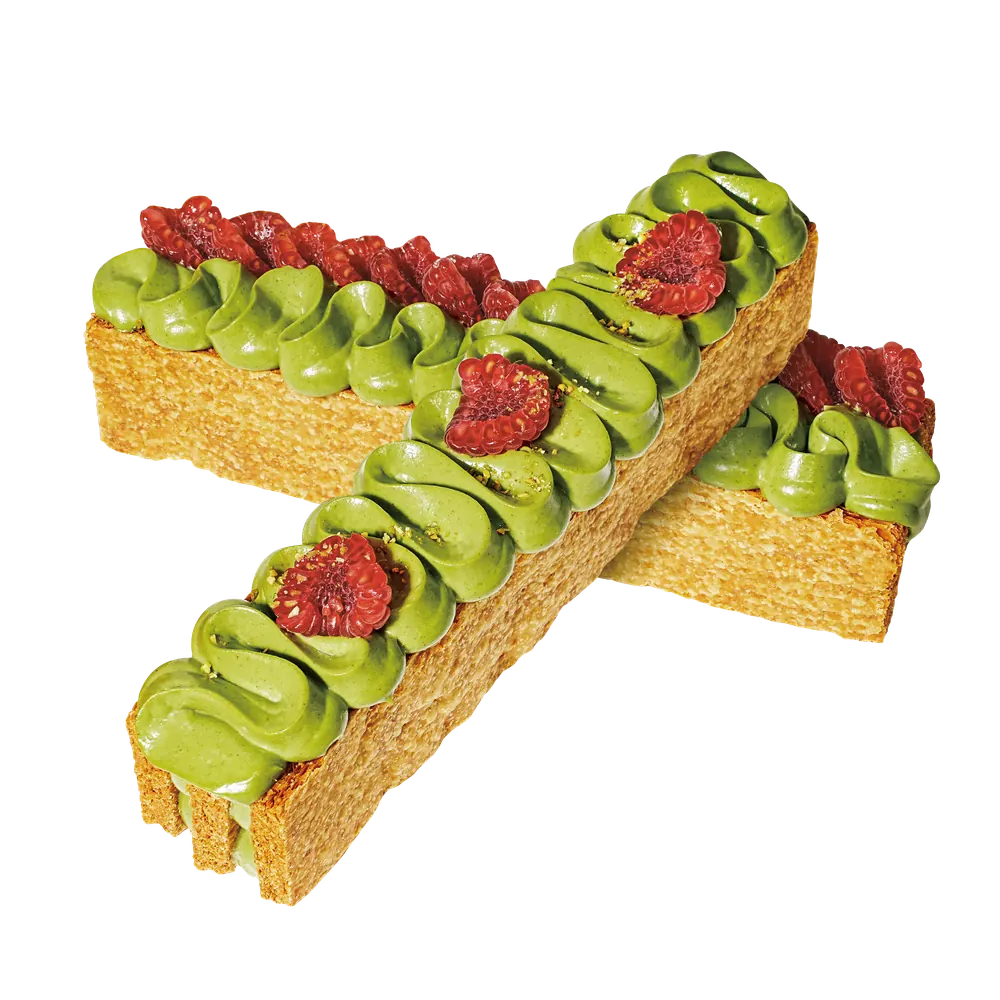 Pistachio Crispy Mille-Feuille — pistachio application by Nutoast