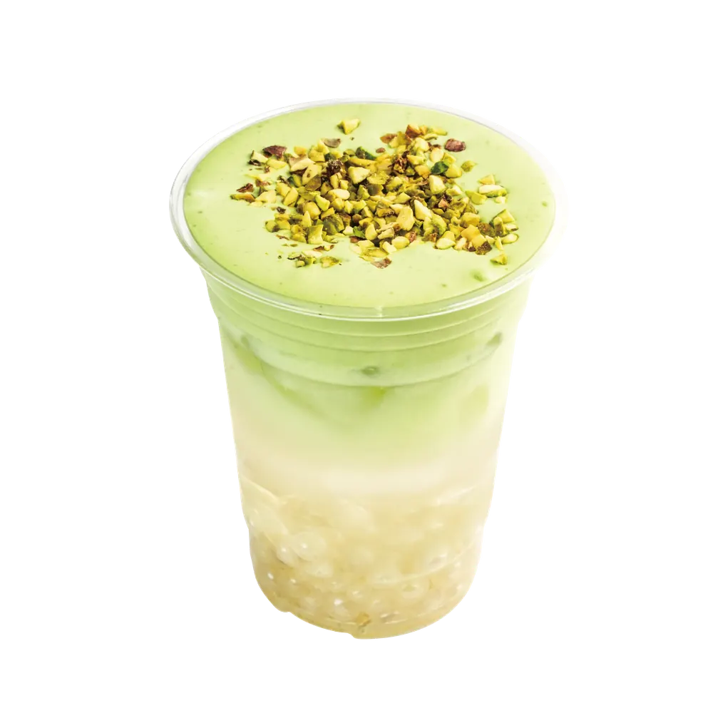 Pistachio Coconut Popping Boba Drink — pistachio application by Nutoast