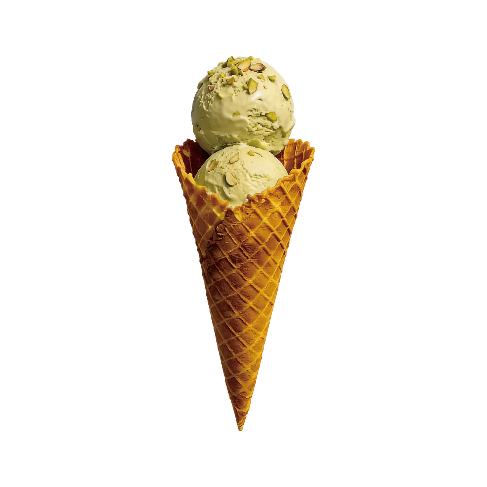 Pistachio Double Scoop Ice Cream — pistachio application by Nutoast
