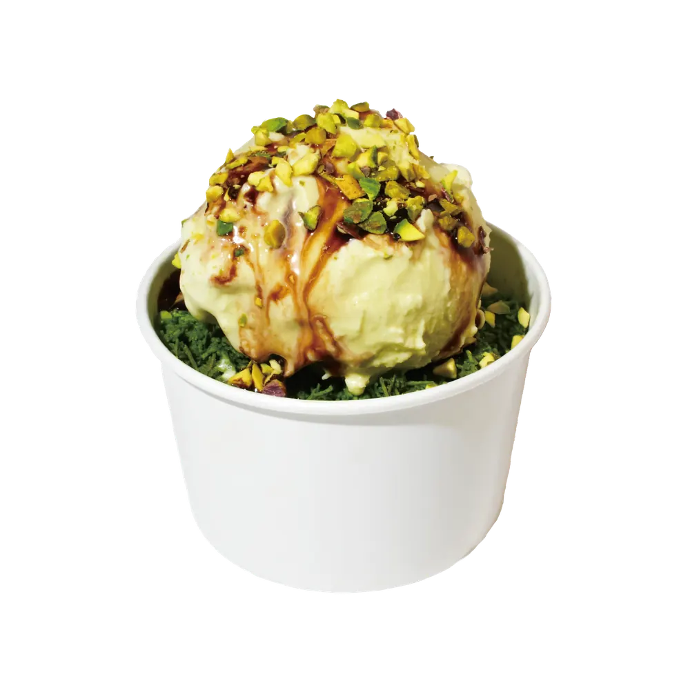 Pistachio Crisp Shred Ice Cream — pistachio application by Nutoast