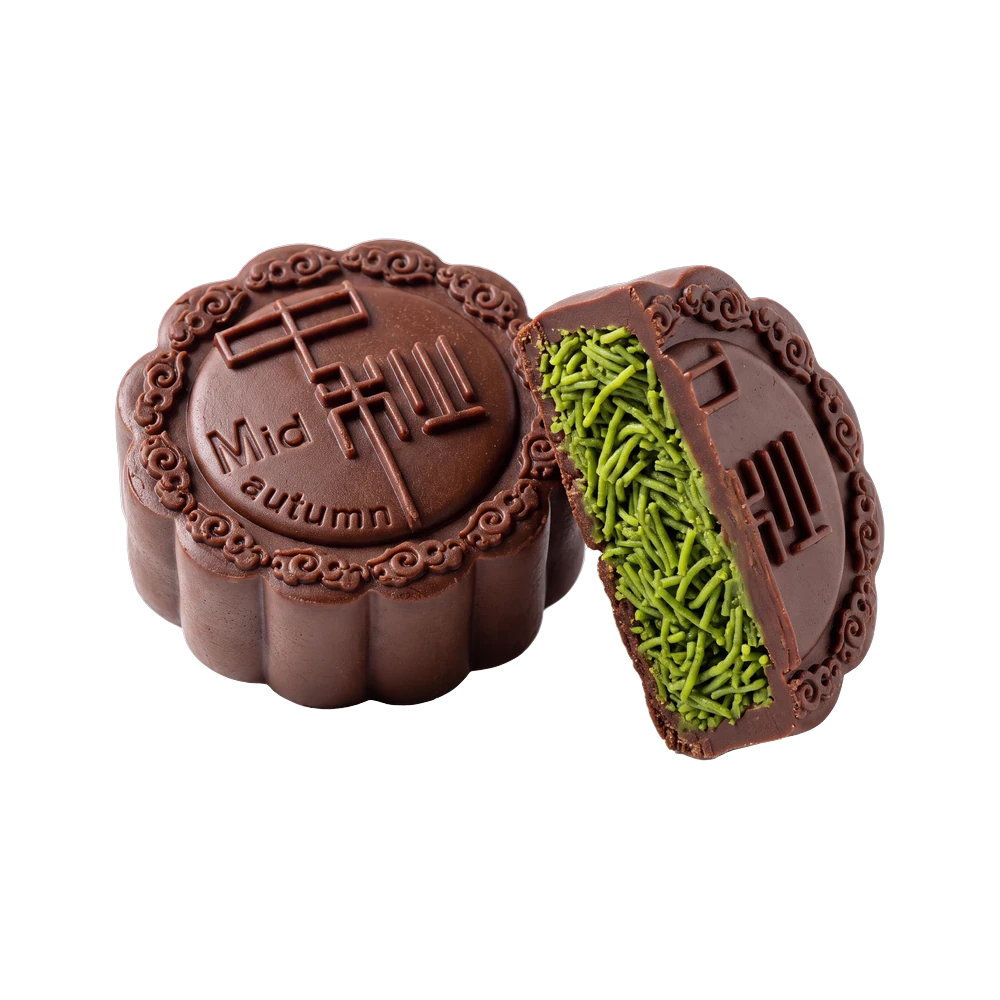 Dubai Chocolate Mooncake — pistachio application by Nutoast