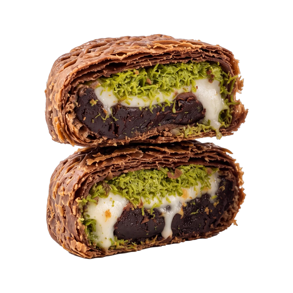 Pistachio Dubai Chocolate Mooncake — pistachio application by Nutoast
