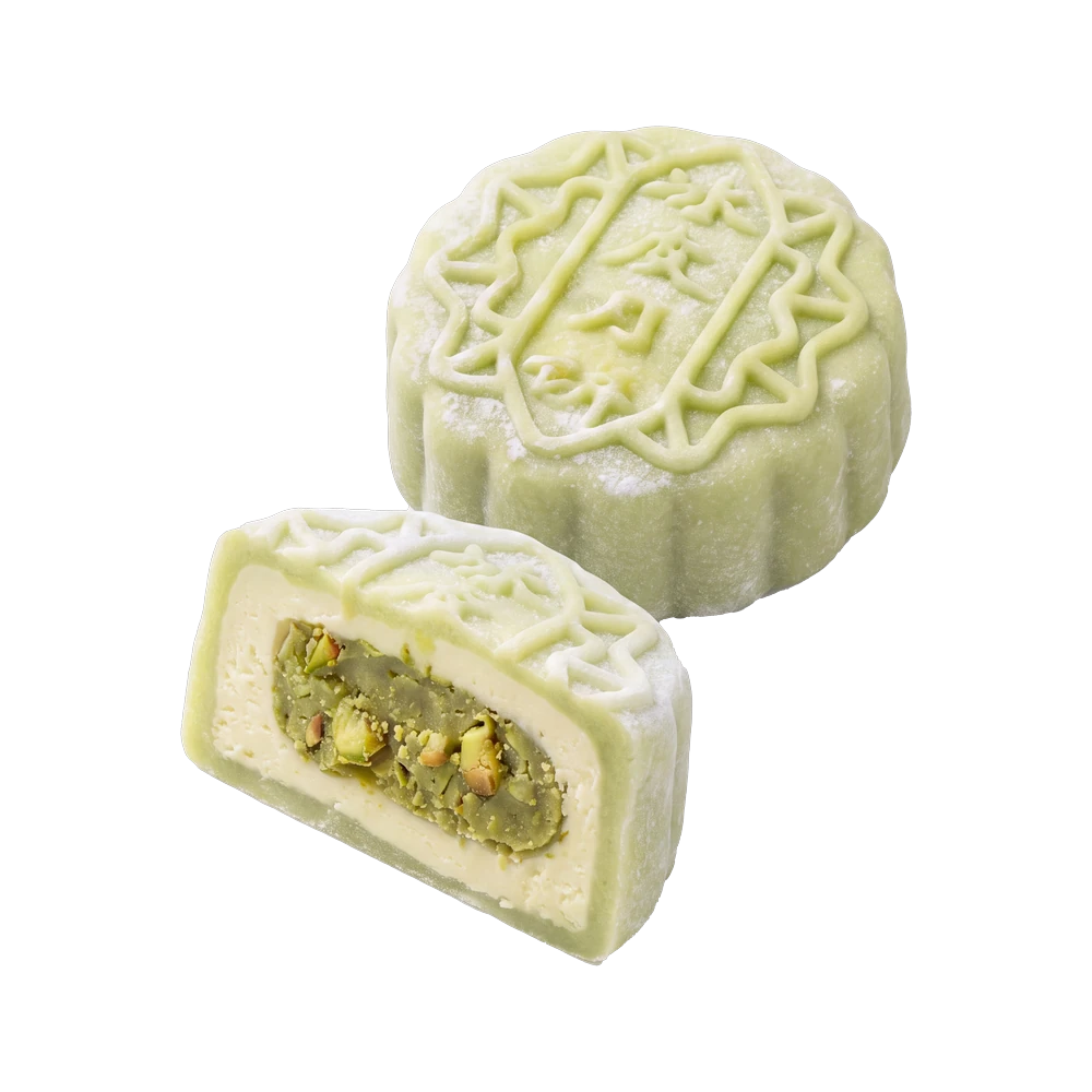 Pistachio Snow Skin Mooncake — pistachio application by Nutoast
