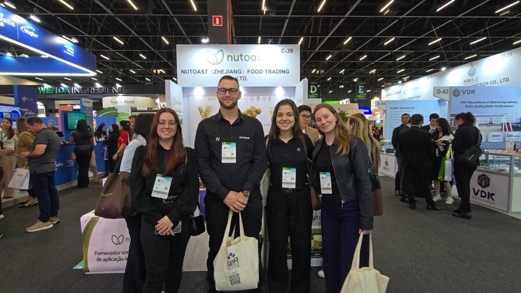 Nutoast with industry visitors at Fi South America 2026.